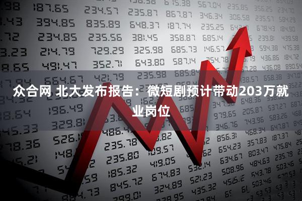 众合网 北大发布报告：微短剧预计带动203万就业岗位